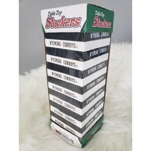 NEW Table Top Stacker Wyoming cowboys Wooden‎ Block Stacking boardgame mancave